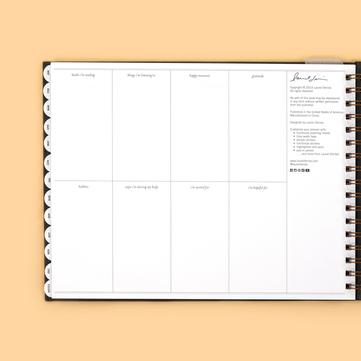 2024 Vertical Weekly Planner, Midnight