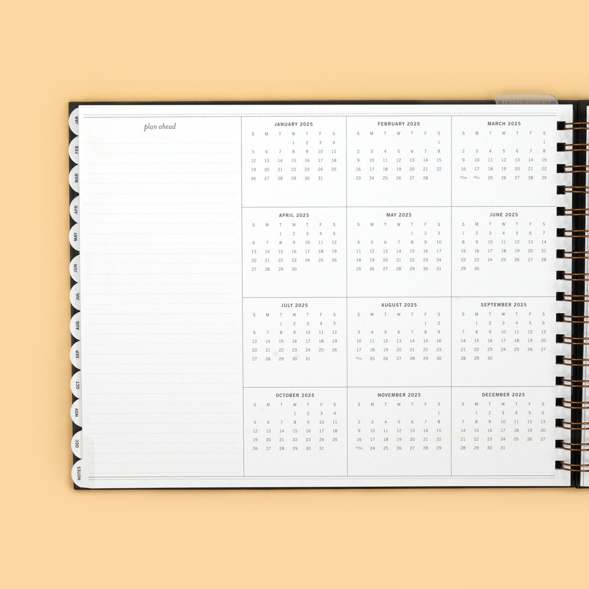 2024 Vertical Weekly Planner, Midnight