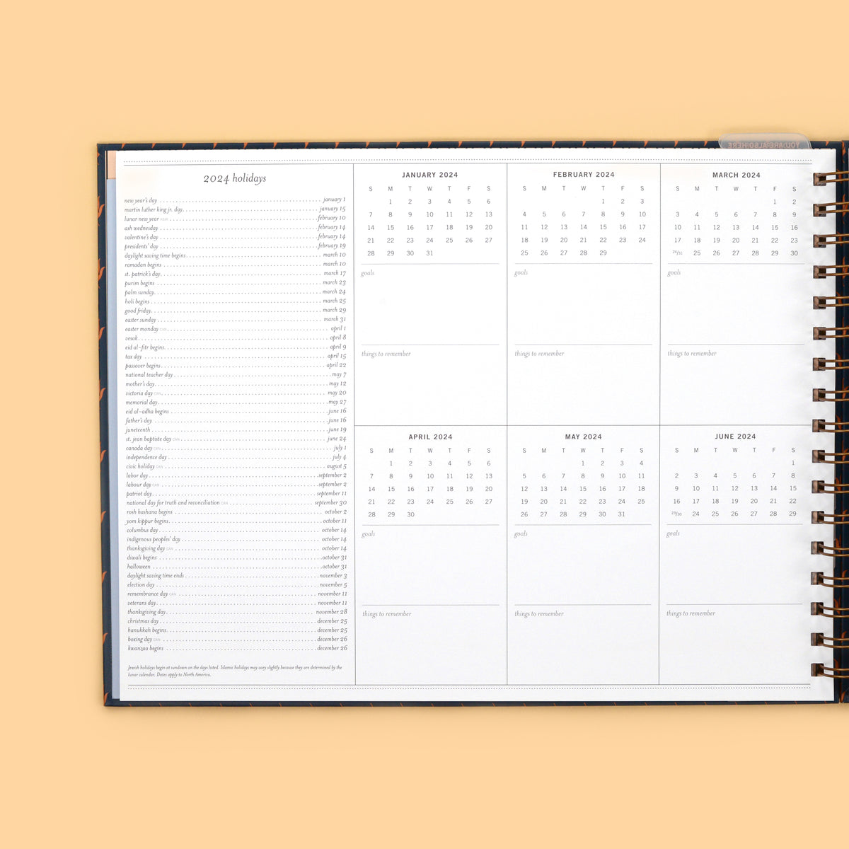 2024 Vertical Weekly Planner, Midnight