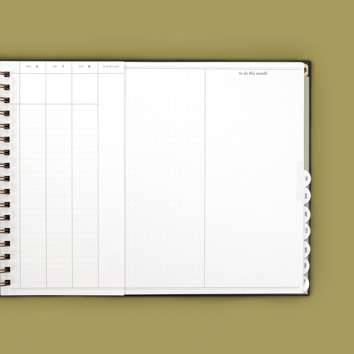 2024 Vertical Weekly Planner, Evergreen
