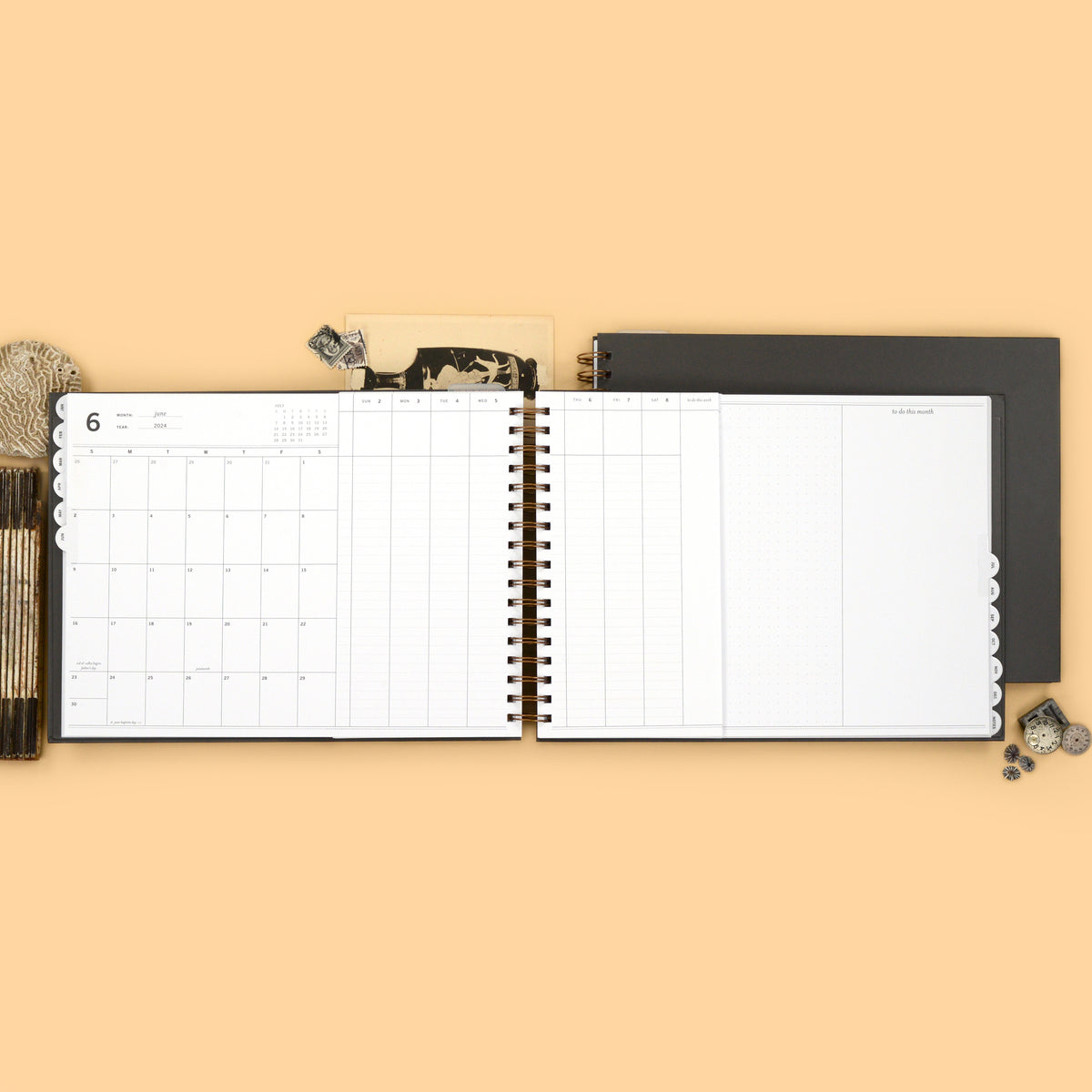 2024 Vertical Weekly Planner, Midnight