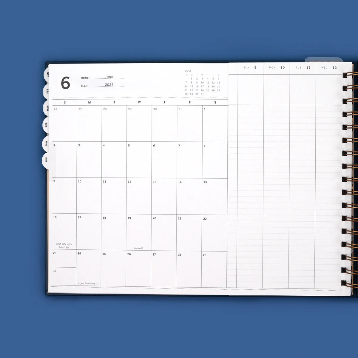 2024 Vertical Weekly Planner, Ocean Breeze