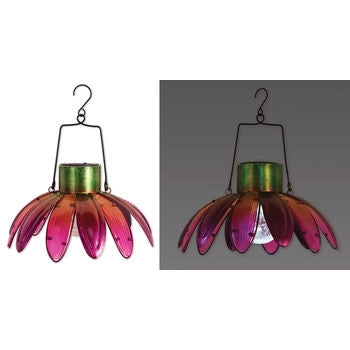 Hanging Solar Flower - Red 11"