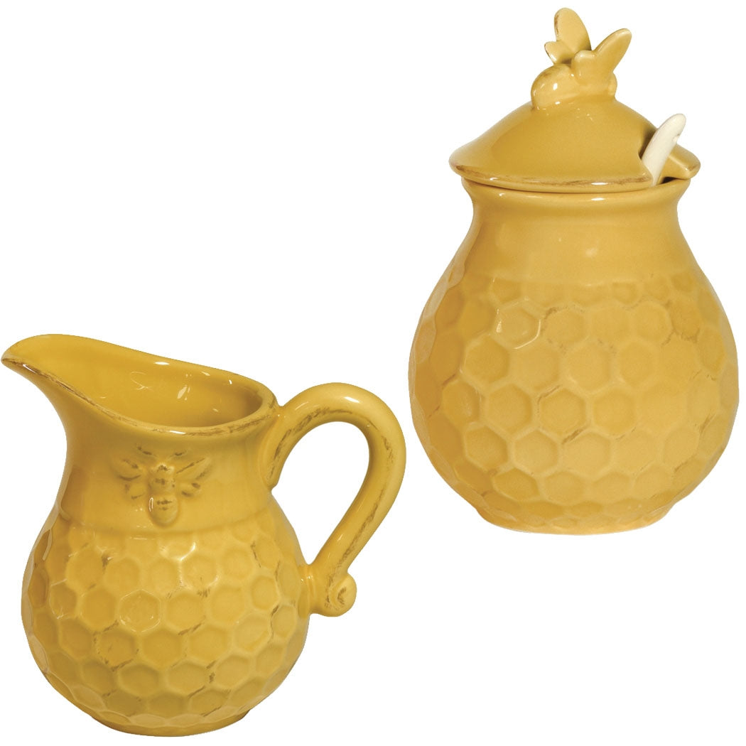 Honeycomb Cream & Sugar Set