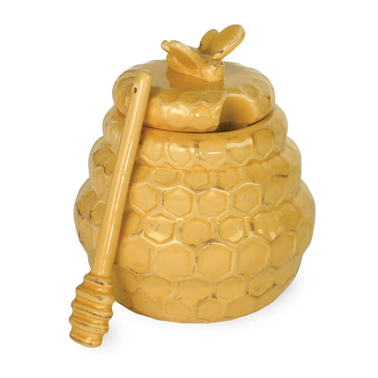 Honeycomb Honey Pot & Dipper